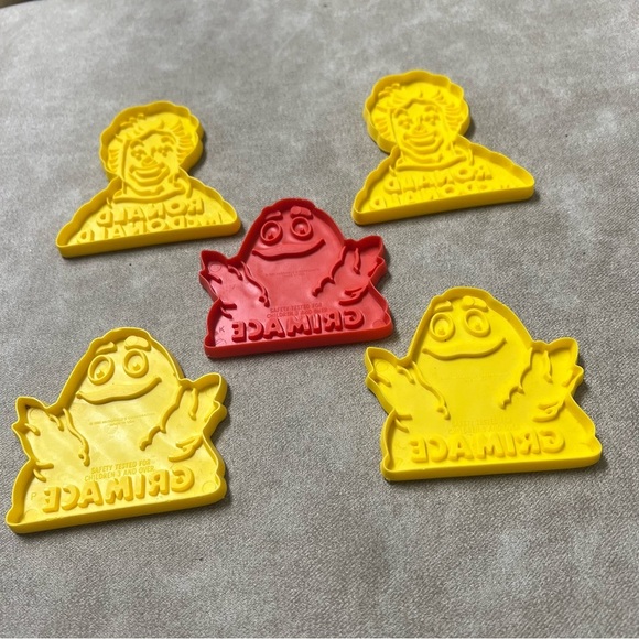 5 Vintage McDonalds Restaurant Cookie Cutters Ronald and Grimace - Picture 2 of 4
